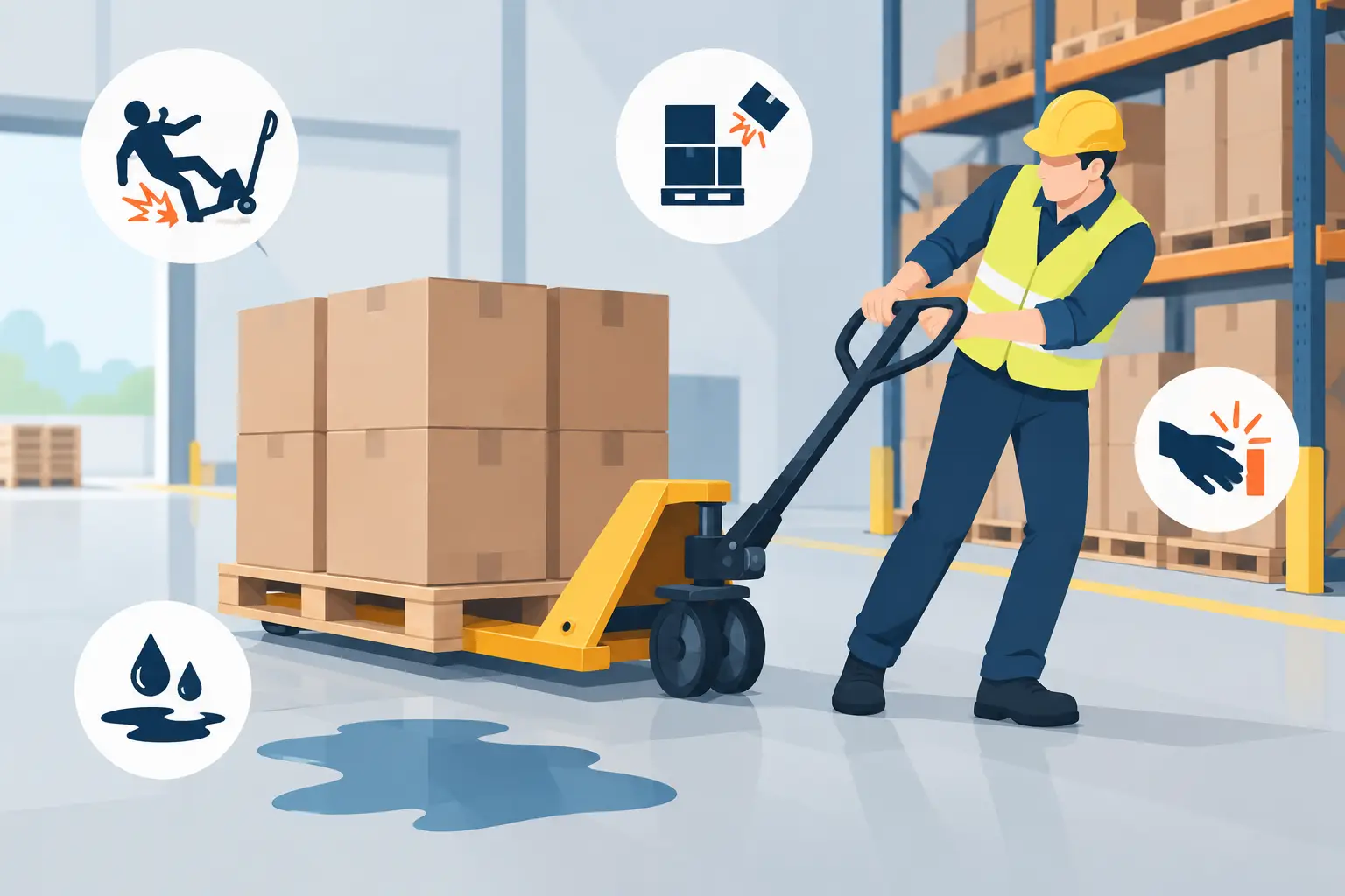 Top risico's bij palletwagens op de werkvloer