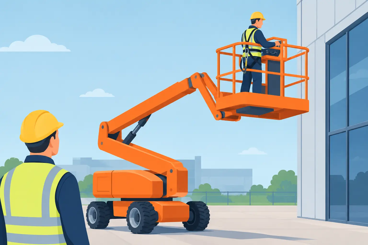 Wie mag een hoogwerker bedienen op het werk?
